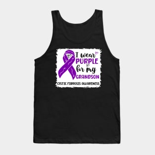 I Wear Purple For My Grandson Cystic Fibrosis Awareness Tank Top